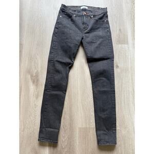 LOFT Skinny Jeans, Black with gold metallic flecks, size 25, 0